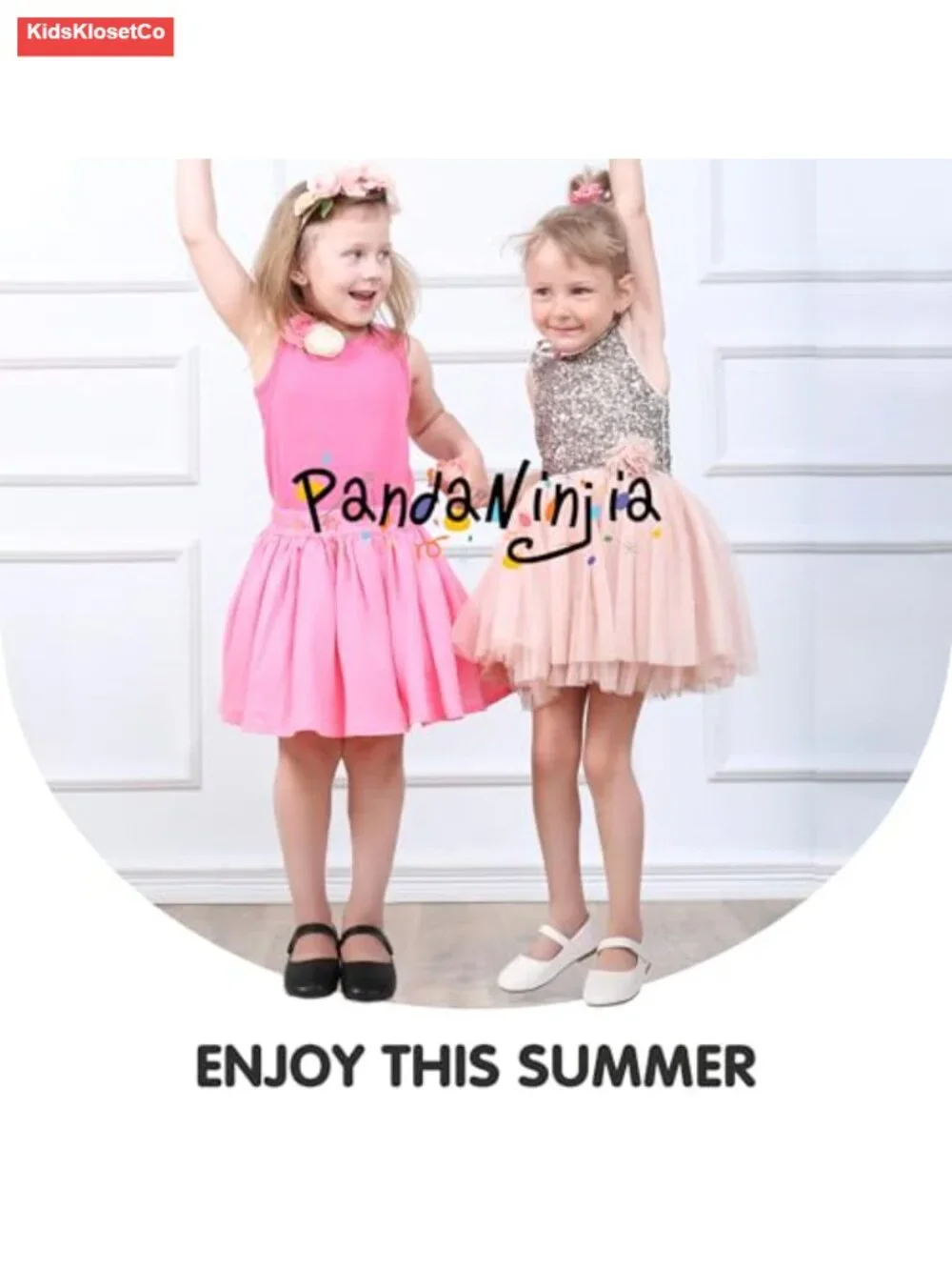 Mary Jane Ballet Flats for Girls Hook and Loop Round Toe Non-Slip Sole